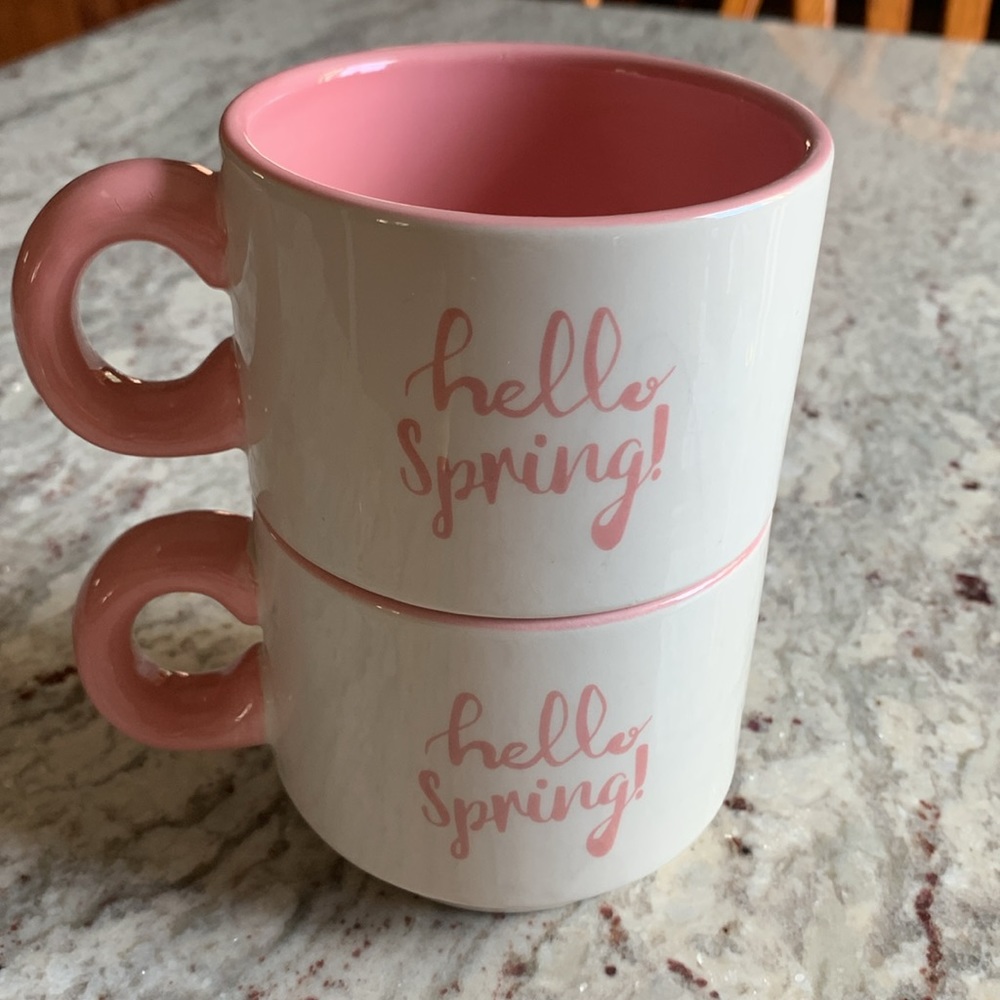 Hello Spring Bunny Stackable Mug Set - Picture 2 of 10